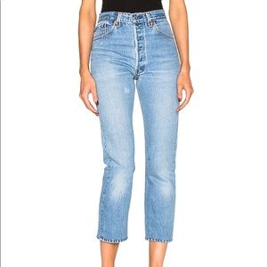 Re/Done High Rise Ankle Crop Mid 90s size 28